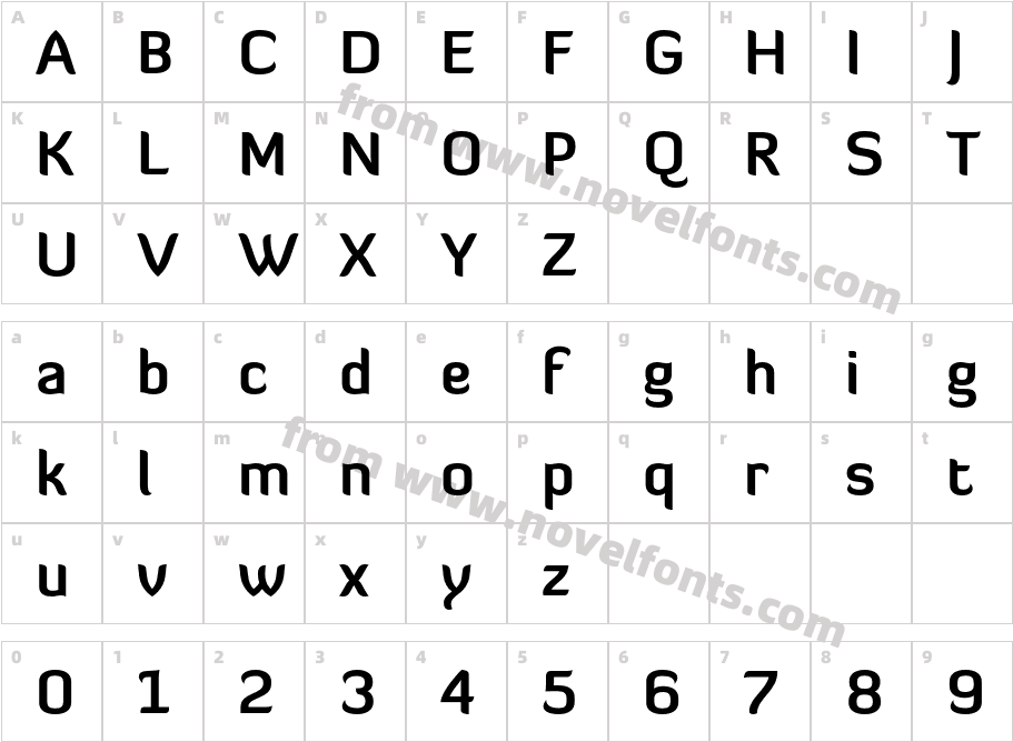 Diavlo Bold RegularCharacter Map