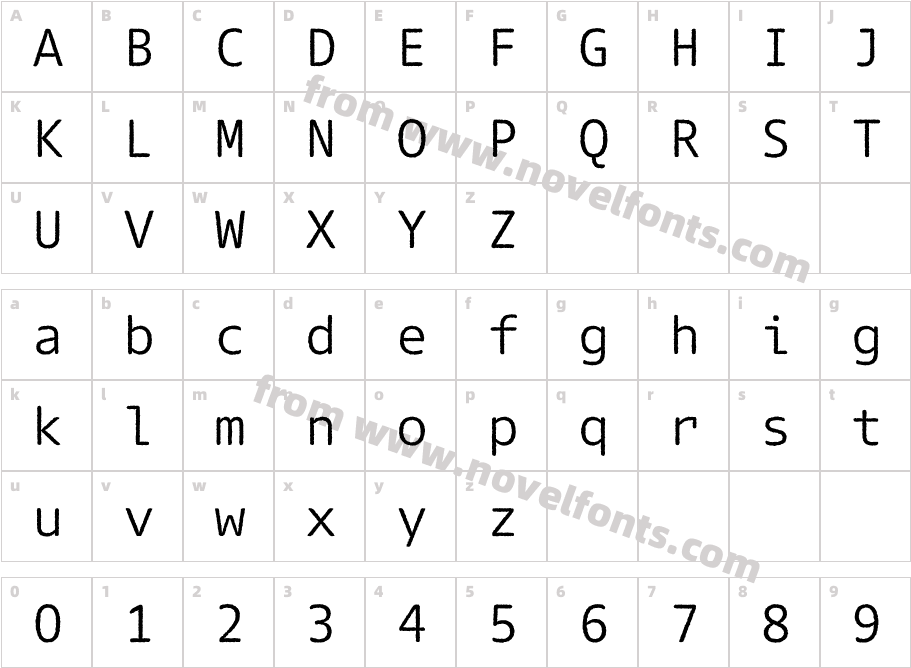 Dico TypewriterCharacter Map