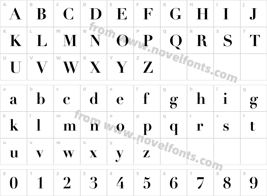 Didot LH BoldCharacter Map