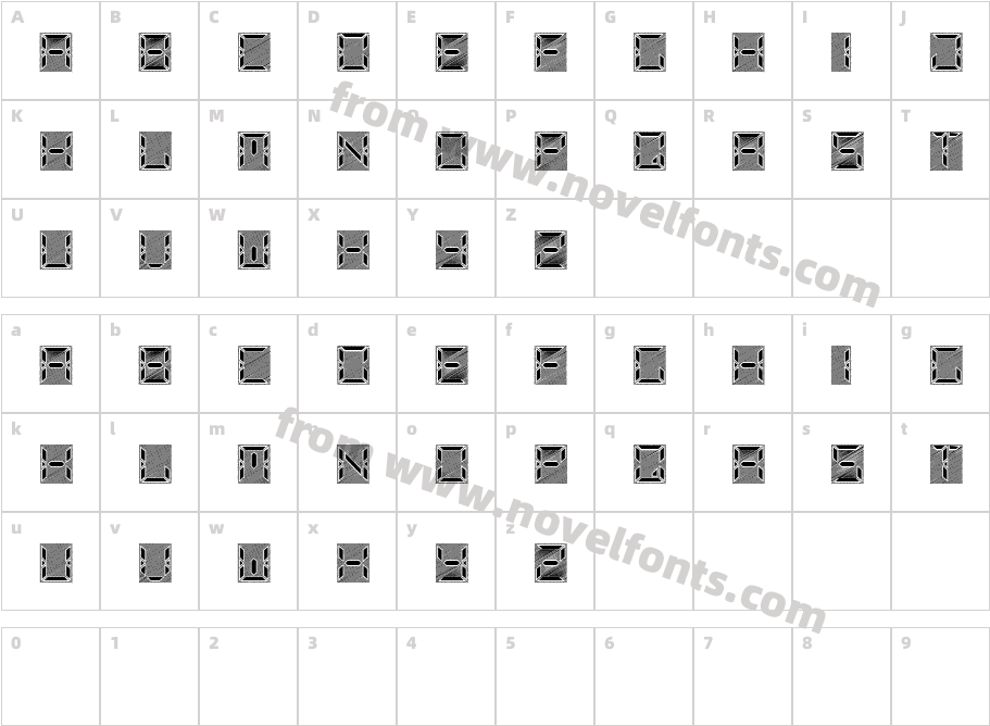 Liquid Crystal RegularCharacter Map