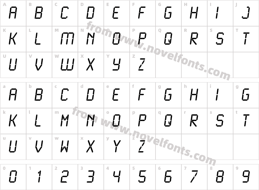 Liquid CrystalCharacter Map