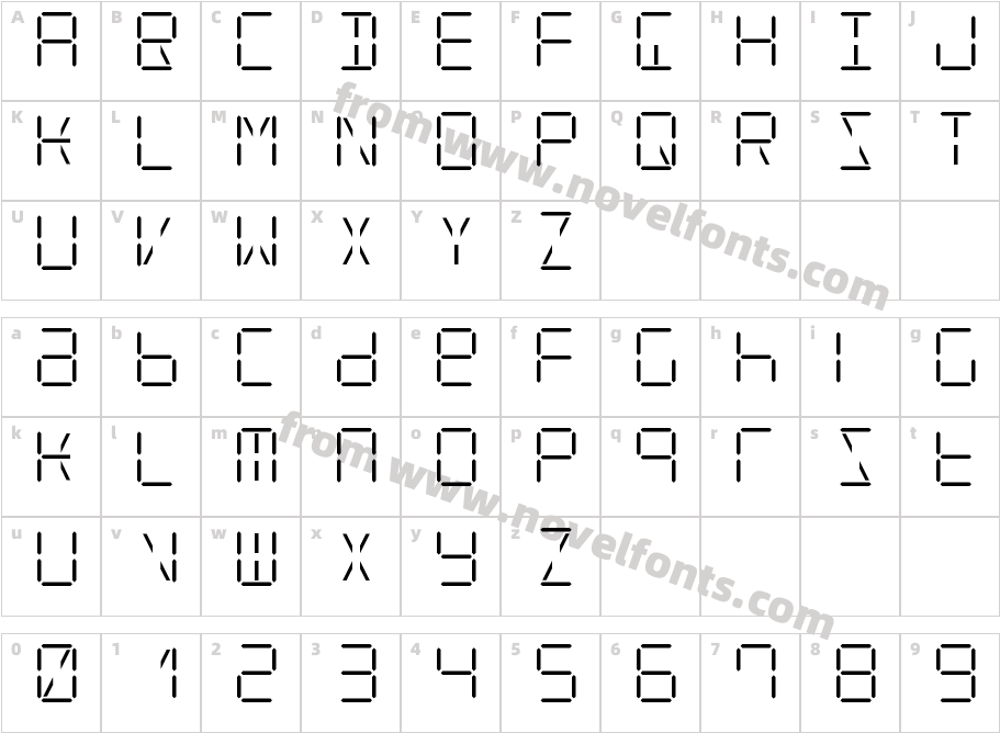 Digitative 1023 RegularCharacter Map