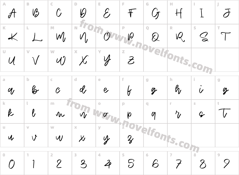 Dihyani Personal Use RegularCharacter Map