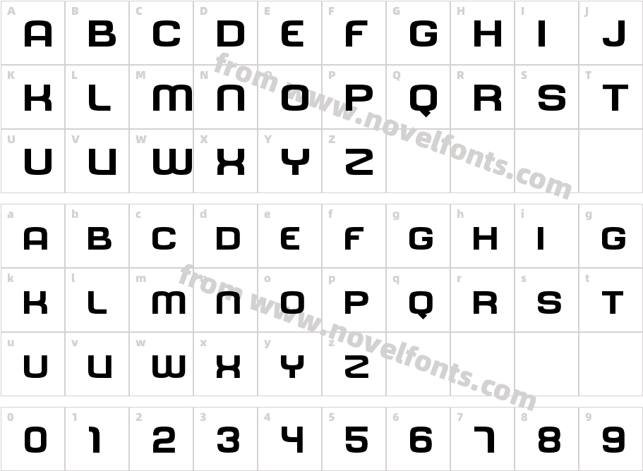 Dinamika ExtraboldCharacter Map