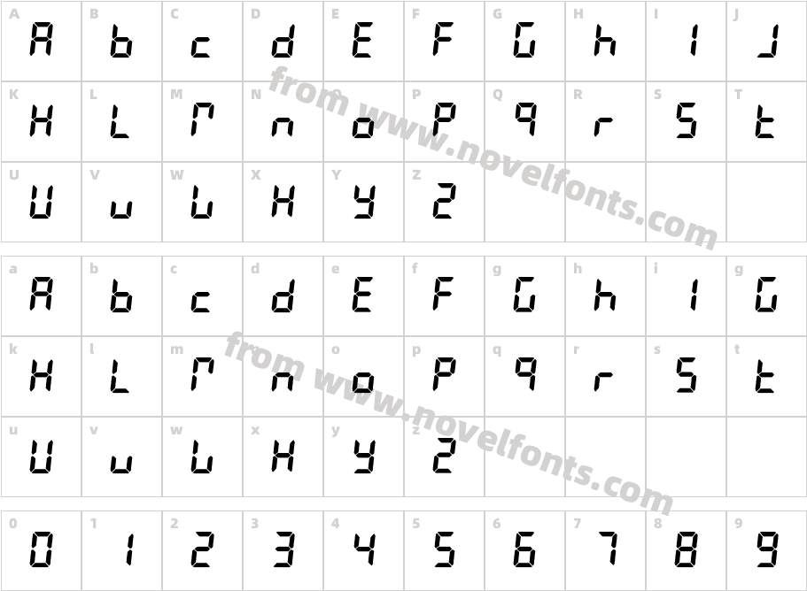 LiquidCrystalCharacter Map