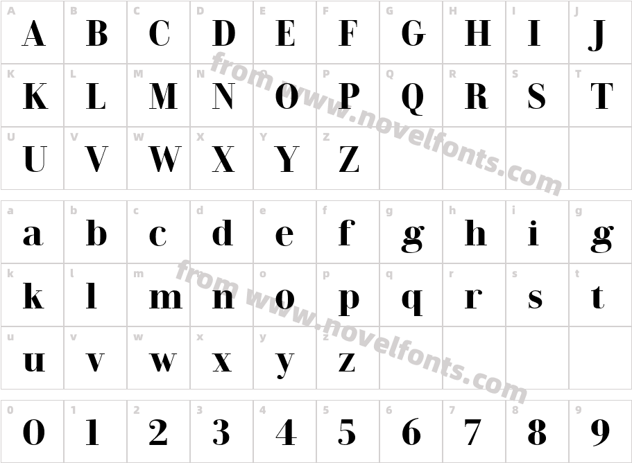 Dionisio Extra BoldCharacter Map