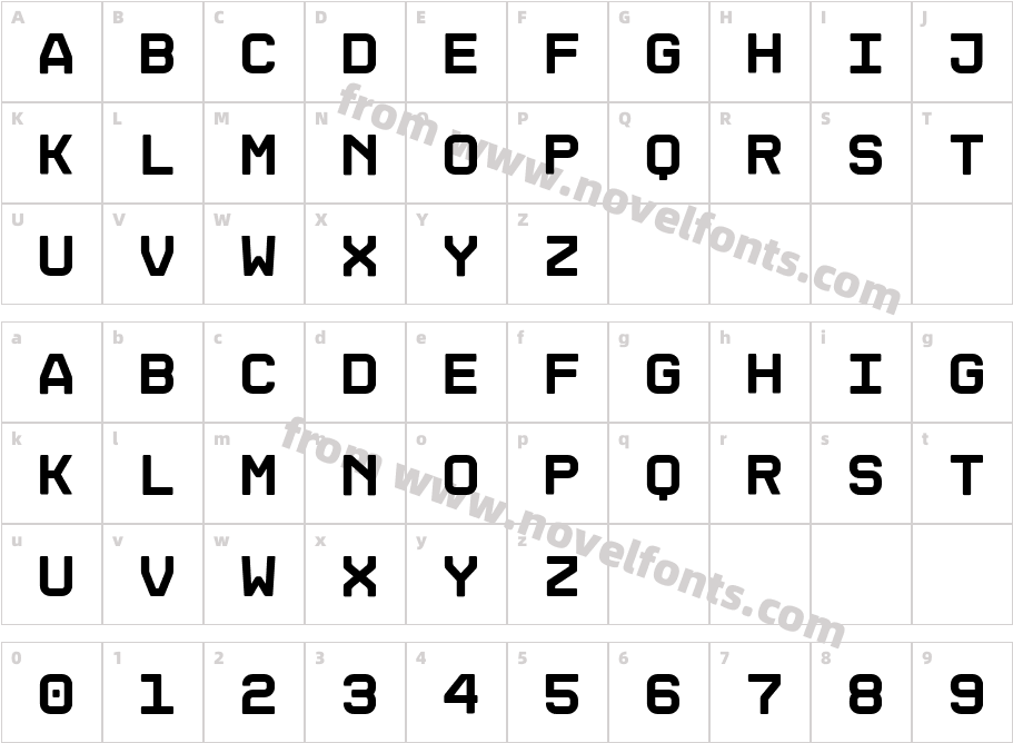 Disket Mono BoldCharacter Map