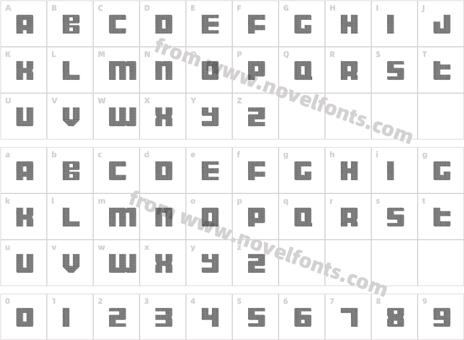 Display Gothic D RegularCharacter Map