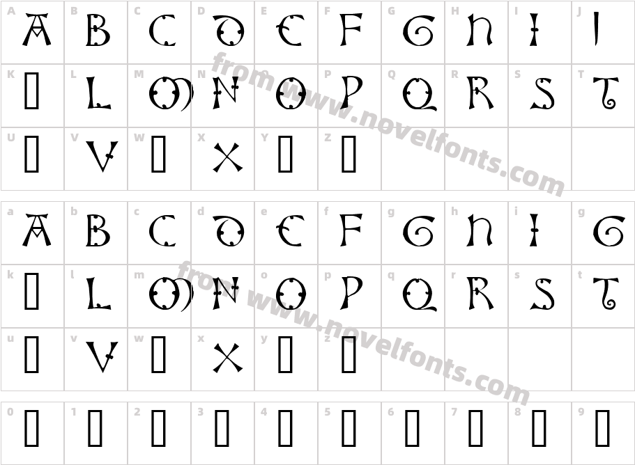 LisbjergCharacter Map