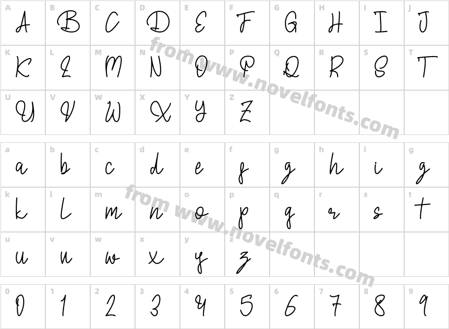 Ditho RegularCharacter Map
