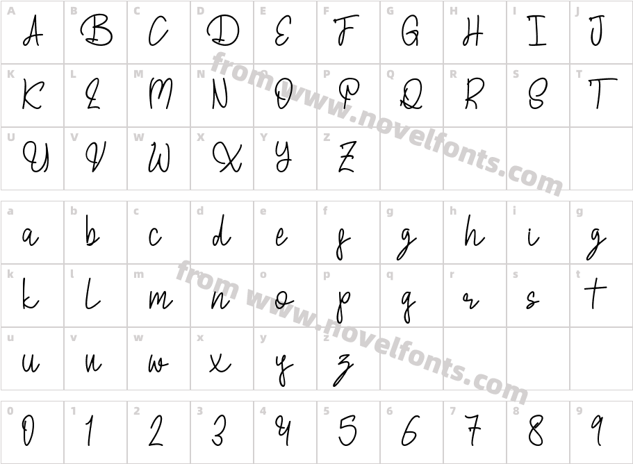 Ditho RegularCharacter Map