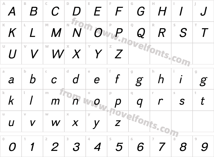 Divulge Rg ItalicCharacter Map