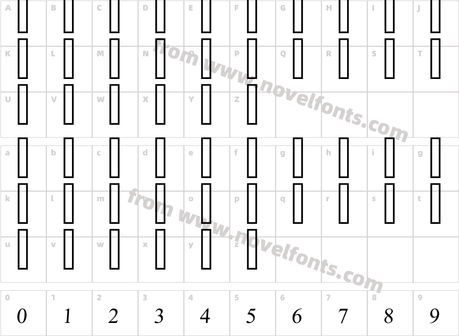 Diwani LetterCharacter Map