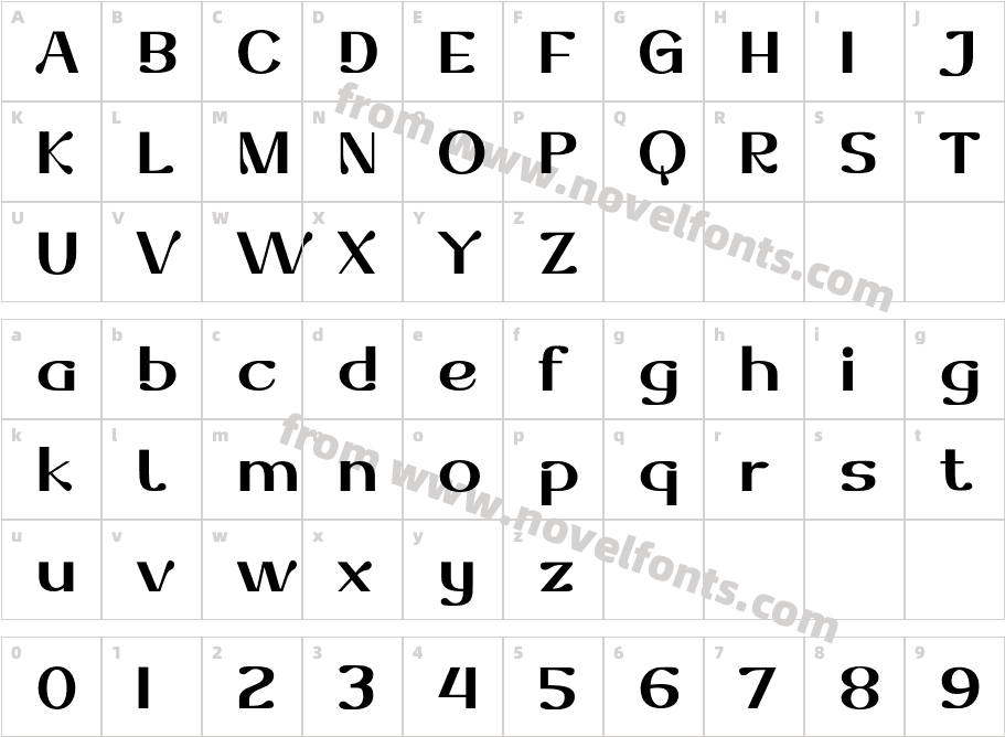 Dofend BoldCharacter Map