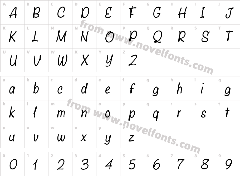 Dolcissimo Script ItalicCharacter Map