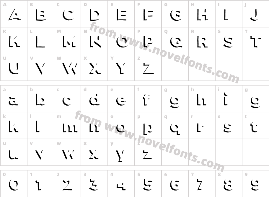 Dolcissimo ShadowdownleftCharacter Map