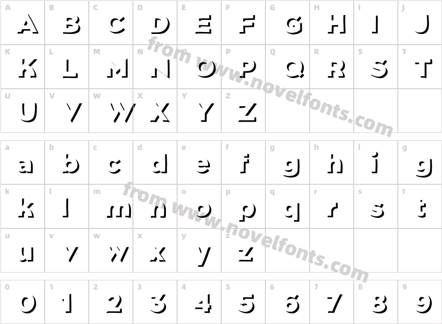 Dolcissimo ShadowdownrightCharacter Map