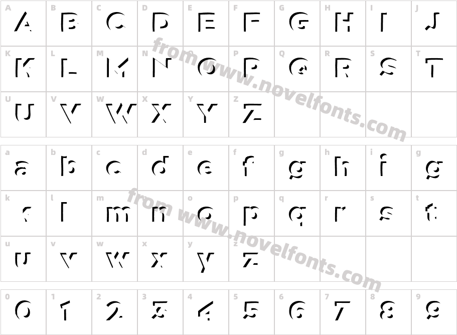 Dolcissimo ShadowupleftCharacter Map