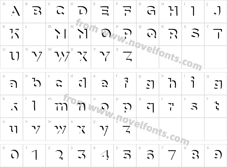 Dolcissimo ShadowuprightCharacter Map