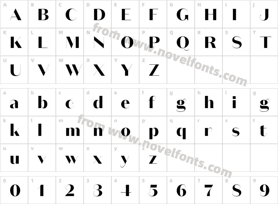 Domaine Sans Fine BoldCharacter Map