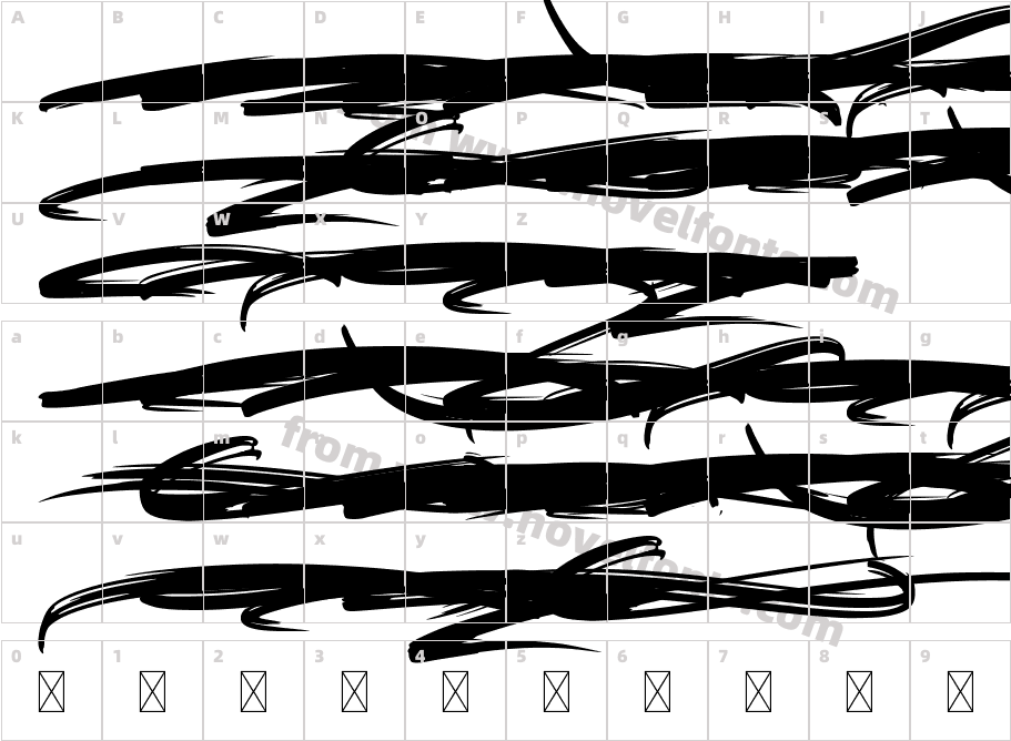 Domillion Swash RegularCharacter Map