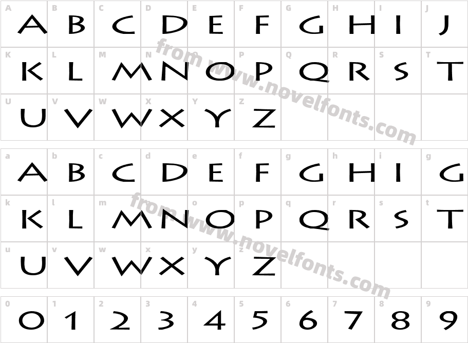 Liste Extended NormalCharacter Map