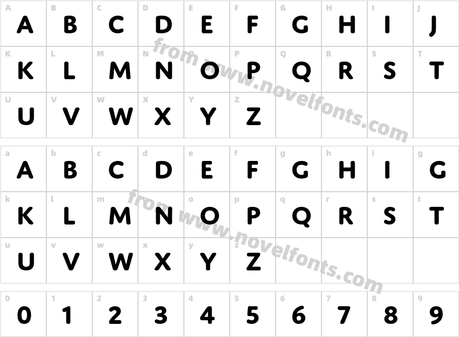 Domus Titling BoldCharacter Map