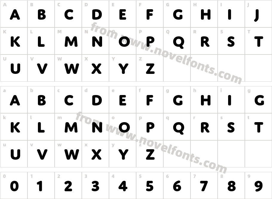 Domus Titling ExtraboldCharacter Map
