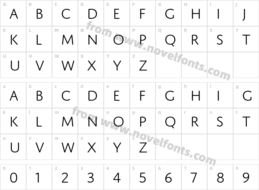 Domus Titling LightCharacter Map