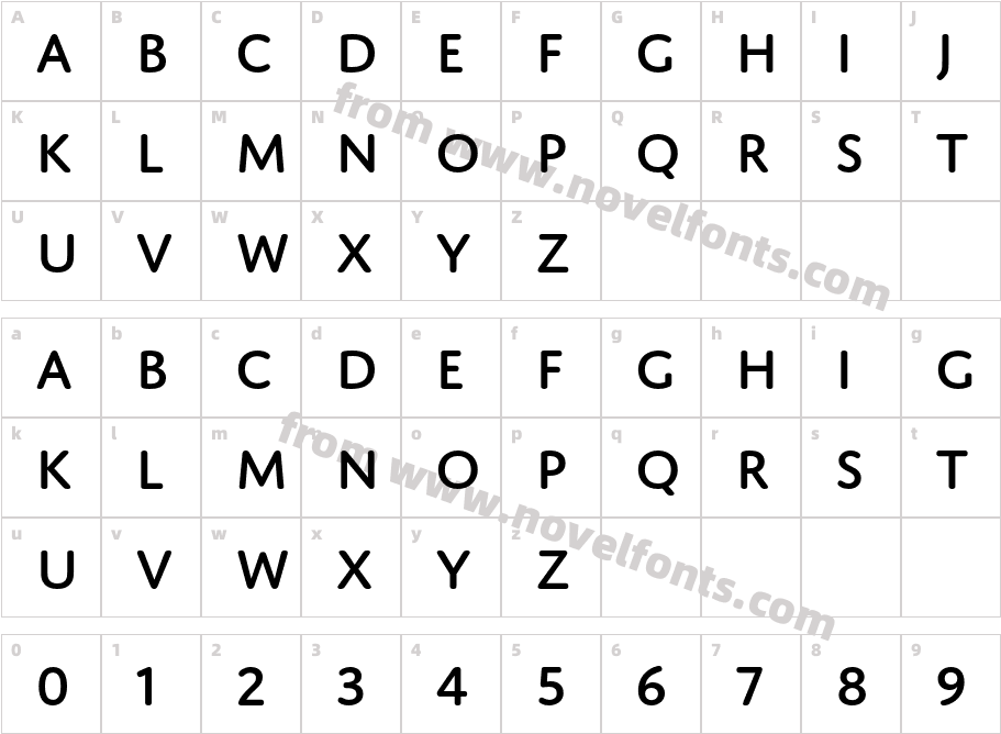 Domus Titling MediumCharacter Map