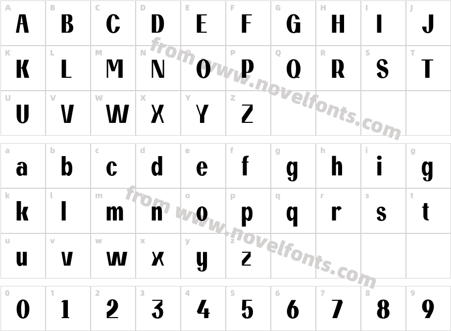 Dorakort RegularCharacter Map