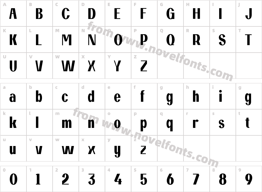 Dorakort RegularCharacter Map