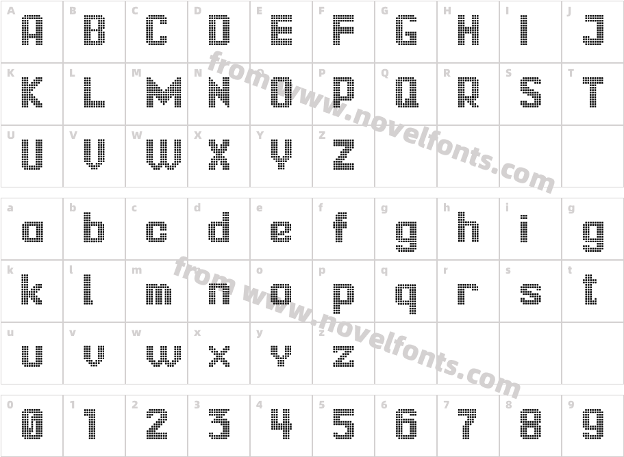 Dotrixfo RegularCharacter Map