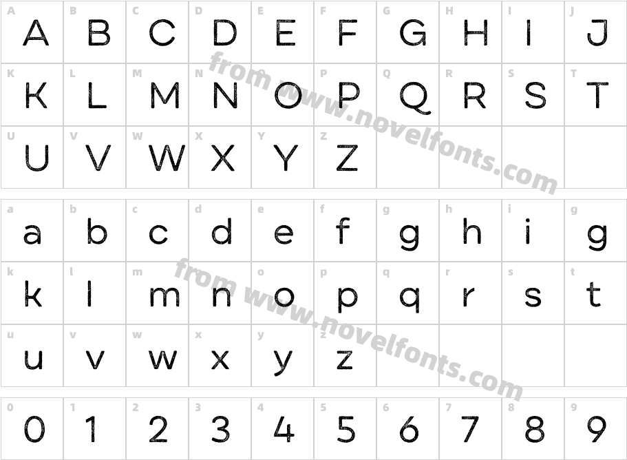 Draft Natural Hi ResA RegularCharacter Map