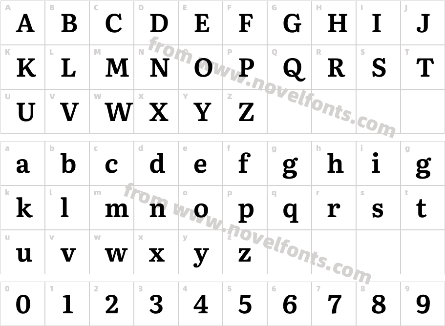 Literata BoldCharacter Map