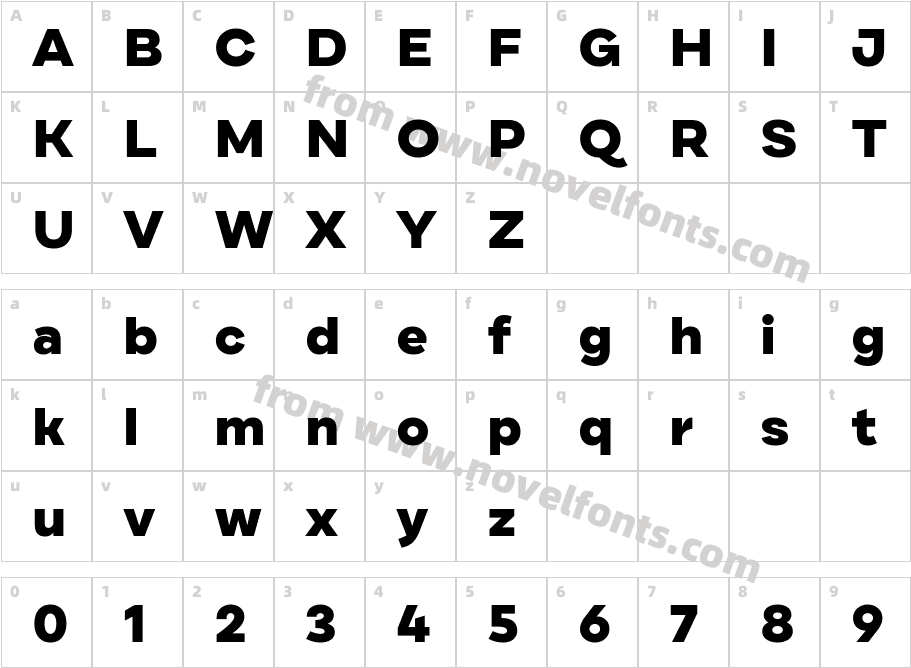 DraftA Extra BoldCharacter Map