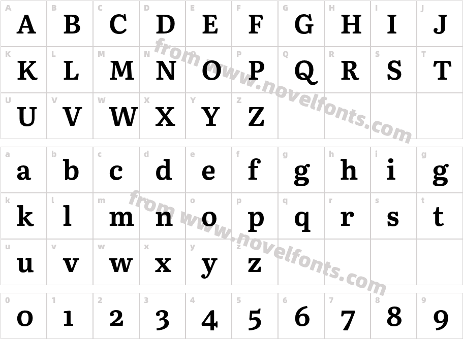 Literata Book BoldCharacter Map