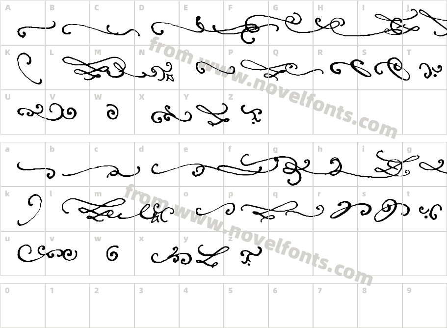 Dramatico Ornaments RegularCharacter Map