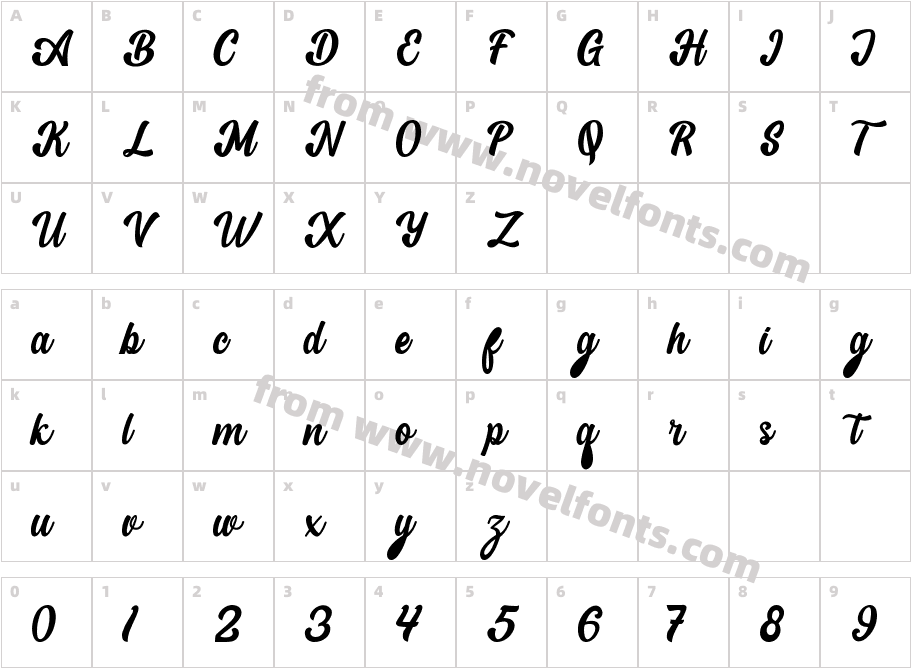 Dream Flourish RegularCharacter Map
