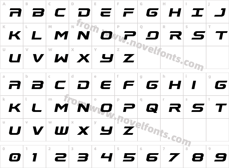 Drius CondensedCharacter Map