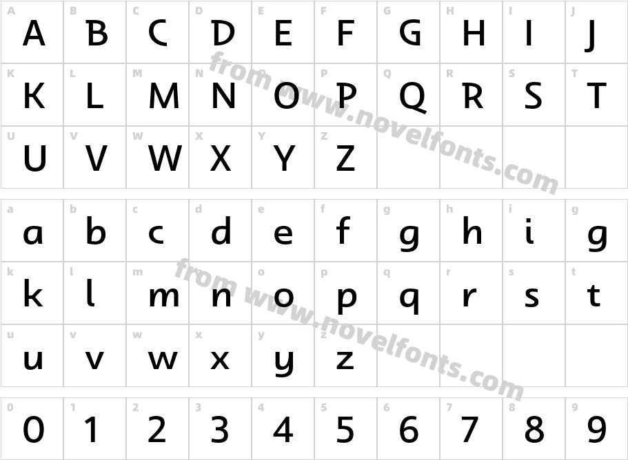 Dulcian Ext MediumCharacter Map