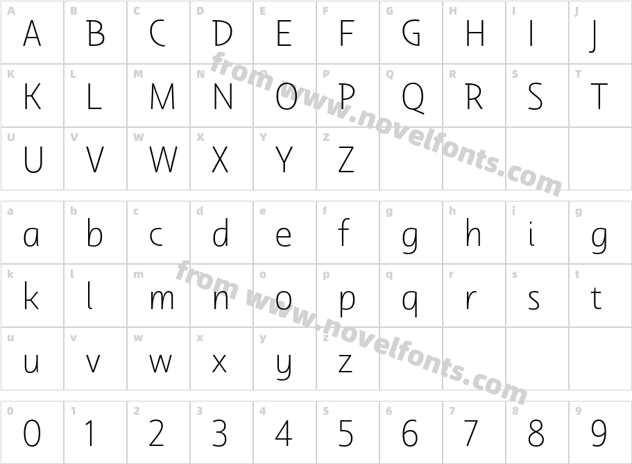 Dulcian Norm LightCharacter Map