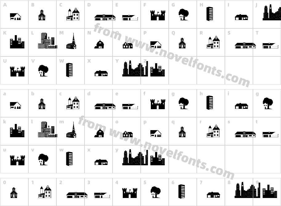 Little City 2000Character Map