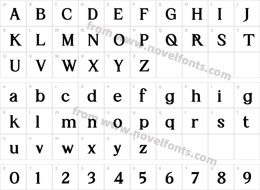 ELIRA BoldCharacter Map