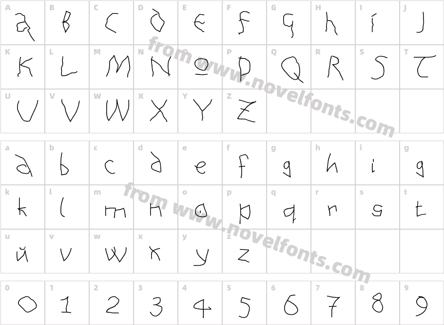 AnAlphaBetIsm-MediumCharacter Map