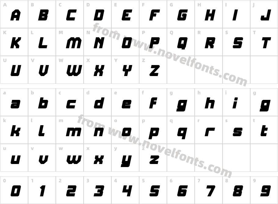 ELITE MIND Bold ItalicCharacter Map