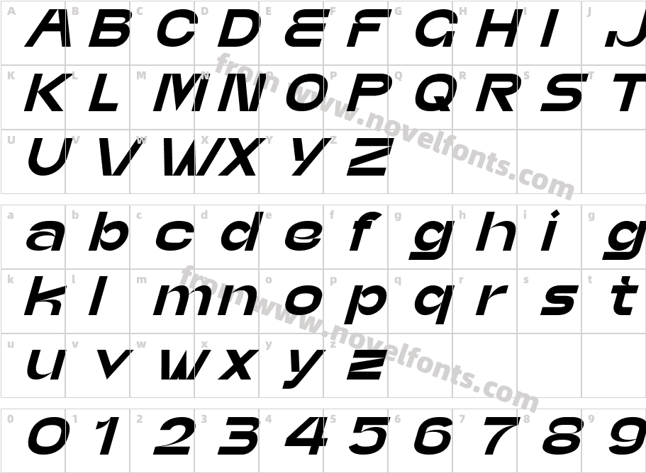 EMBRACE THEORIES BOLD ITALICCharacter Map