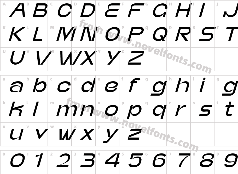 EMBRACE THEORIES REGULAR ITALICCharacter Map