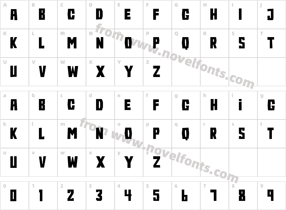 EQUALIZERCharacter Map