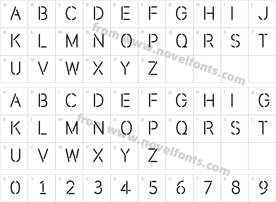 EQUO STENCILCharacter Map